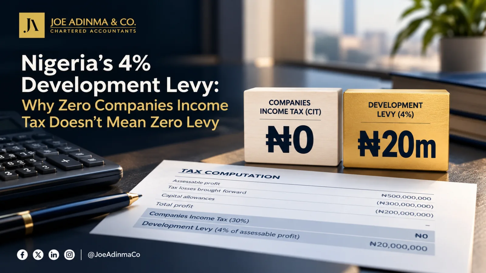 The 4% Development Levy: Your CIT Can Be Zero. Your Levy Won't Be.